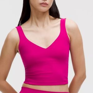 Lululemon sonic pink and white align tank top